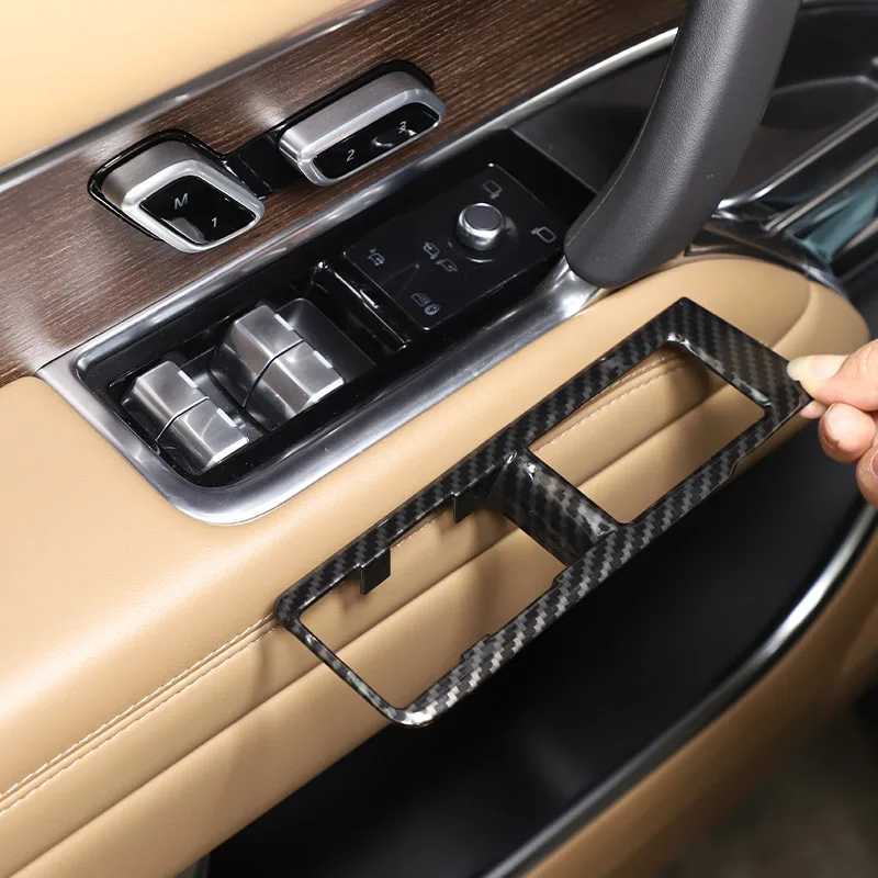 Für Land Rover Range Rover Mode l460 abs Kohle faser Autotür Glas Hub knopf dekorative Rahmen Aufkleber Zubehör