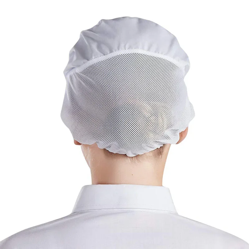Breathable Mesh Working Hats Women Men Hair Cover Caps Workshop Hat Food Service Baking Cap Kitchen Cooking Hat 2pcs