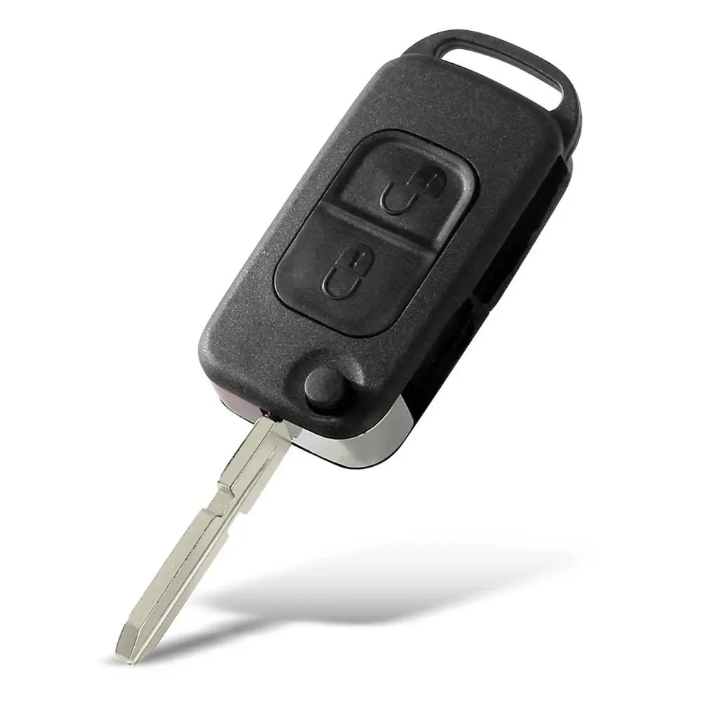 Flip Folding Car Key Shell 2 Button HU64 HU39 Blade Remote Key Case for Mercedes Benz W168 W124 W202 W203 A C E ML C CL S SL SE