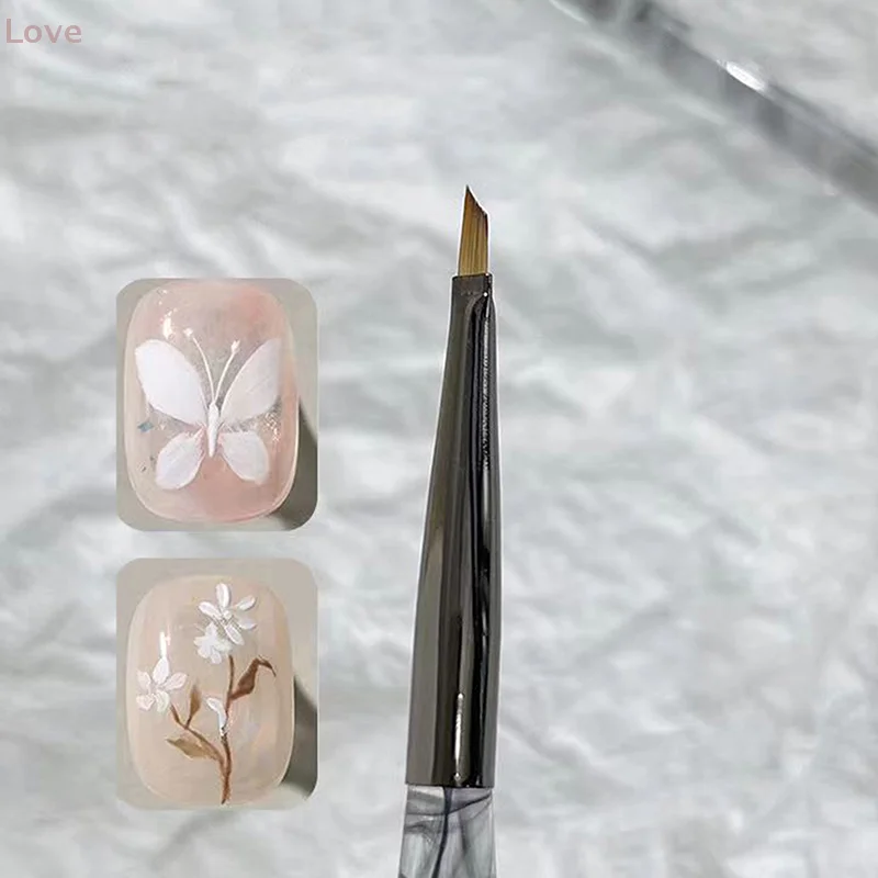 [L&P] مسمار اللوحة الأشعة فوق البنفسجية هلام الرسم النقش فرشاة مثلث القلم طلاء حبر مقبض مانيكير التنقيط منشئ أداة لصالون الأظافر