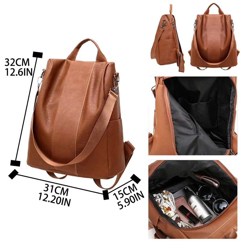 Fashion Backpack for Women 2023 New Large Capacity Mommy Bag Versatile Fashion Casual Soft Leather Designer Backpack