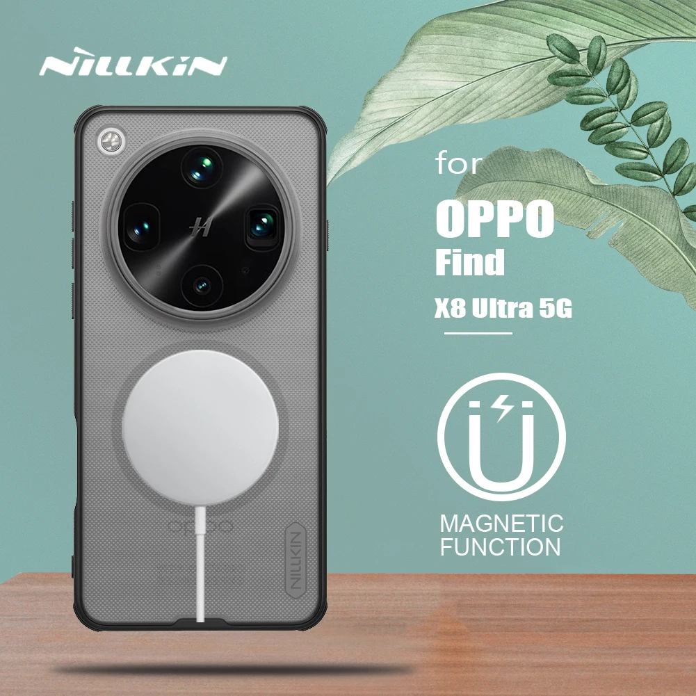 

Nillkin For OPPO Find X8 Ultra 5G Magnetic Clear Black Case Frosted Shield Pro Ultra-thin Soft Edges Back Cover Protection