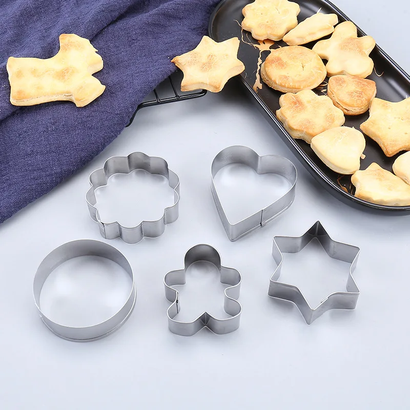 Stainless steel Christmas cookie mold snowflake Christmas tree gingerbread man cookie mold baking cookie mold