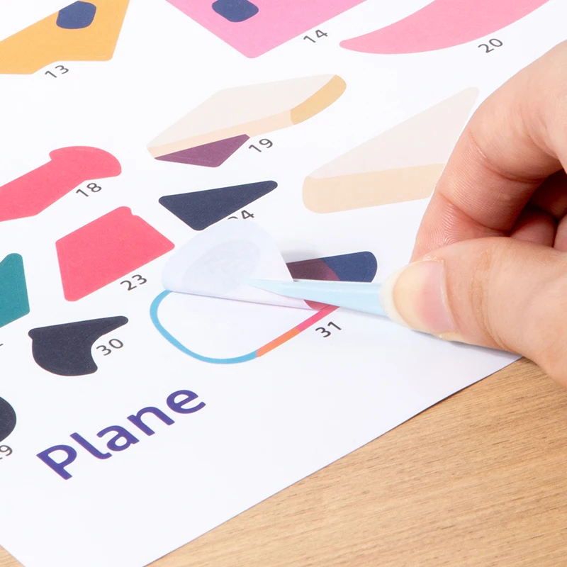 Children's Stickers Puzzle Drawings Montessori Animal Traffic Shape Matching Fine Motor Training Puzzle Board Educational Toys