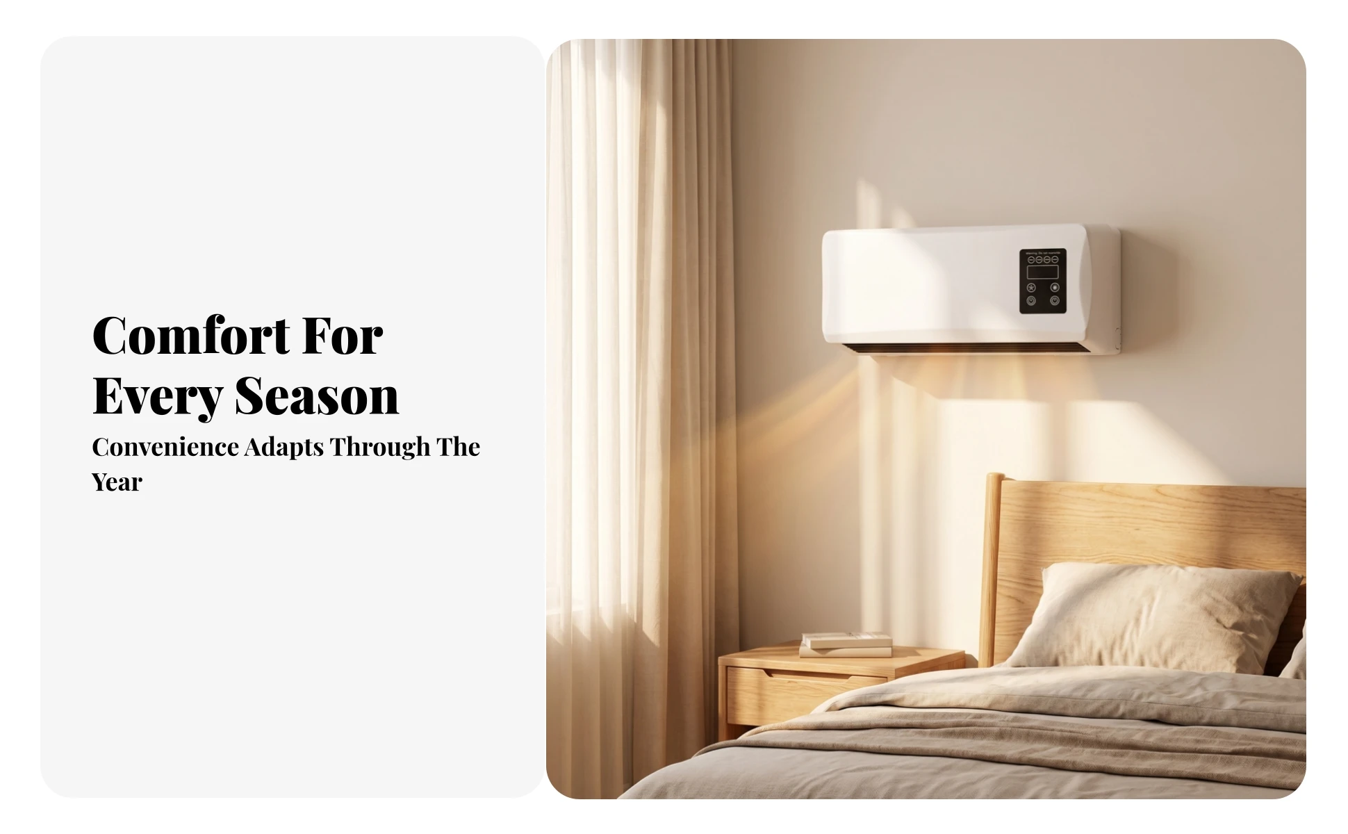 Wall-Mounted Electric Heater Rectangular Electric Wall Heater Home Heating White Housing Black Control Panel Wall-Mounted Electric Heater Rectangular Electric Wall Heater Home Heating White Housing Black Control Panel
