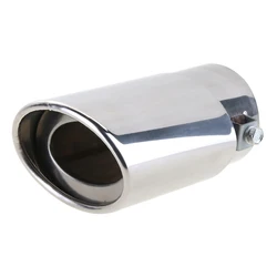 Universal Exhaust Pipe Tail Throat Stainless Steel Exhaust Tail Muffler Chrome Round Car Mufflers Exhaust Tail Car Accessories