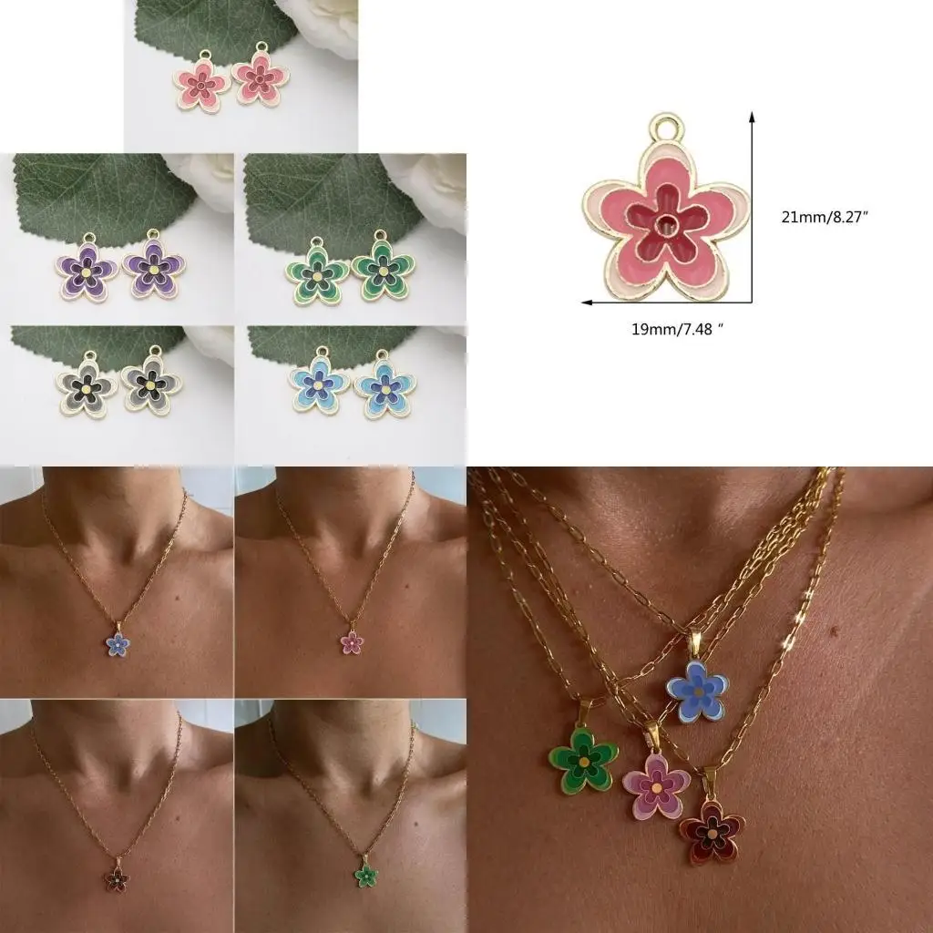 

10 шт. маленький цветок кулон-подвеска для ожерелья, браслета, серьг, изготовления ювелирных изделий