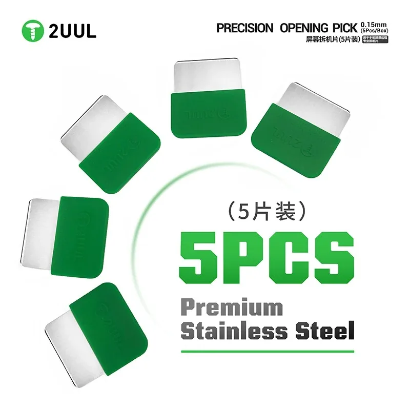 2UUL DA87 Precision Opening Pick (5Pcs/Box) Premium Stainless Steel for Phone Screen Opening Disassembly Repair Tools