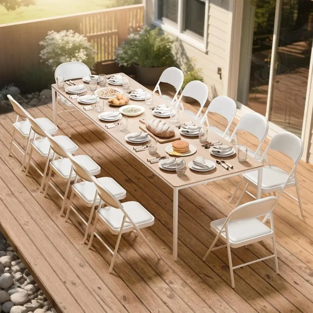 Gepolsterte Klappstühle mit Rückenlehne – tragbar, stapelbar für den gewerblichen Einsatz im Freien