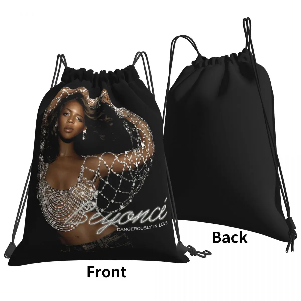 Beyonce Dangerously In Love Drawstring Bags Gym Bag Fashion Foldable Sports Style School Sport Bag