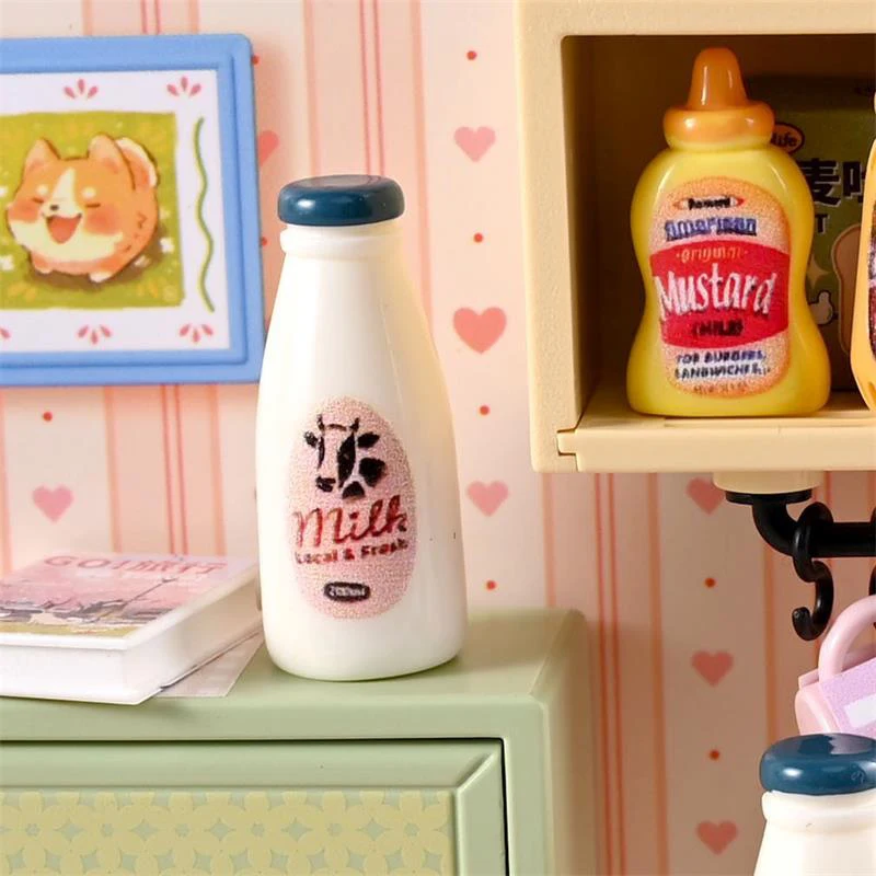 ชุดอุปกรณ์ตกแต่งบ้านตุ๊กตา 5/10 ชิ้น, อุปกรณ์ครัวสำหรับเด็กเล่น, โมเดลอาหารและเครื่องดื่มขนาดจิ๋ว, อุปกรณ์ประกอบฉากถ่ายภาพ