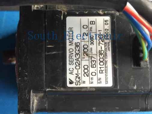 SGM-02A3G36   servo motor ,  In good working condition, free shipping a