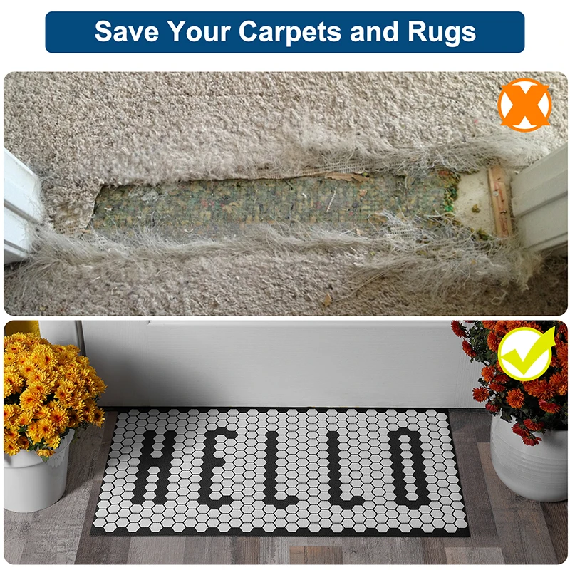 8.2Ft/5.2Ft Cat Carpet Protector Non-Slip Clear PVC Pet Scratch Stopper for Carpet Easy to Cut Floor Runner from Scratching Rugs