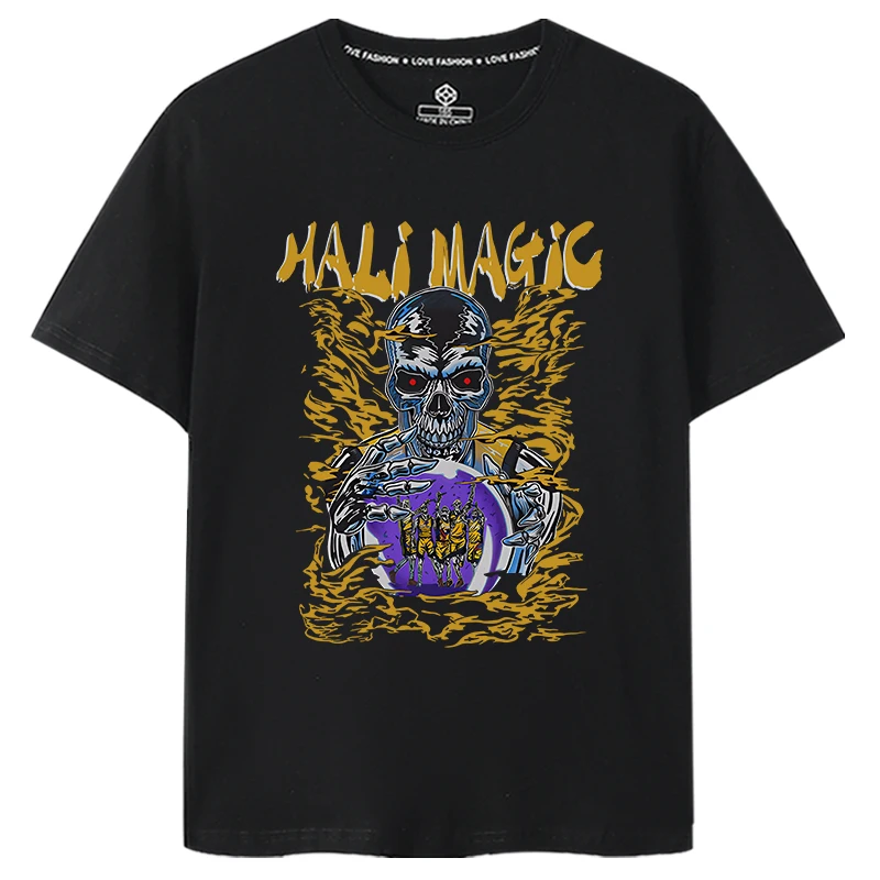 

American Sle Baskeall Print Loose Cotton ort Sve T-irt ex Couples Large Size Youth Faion Summer Cool Feeling