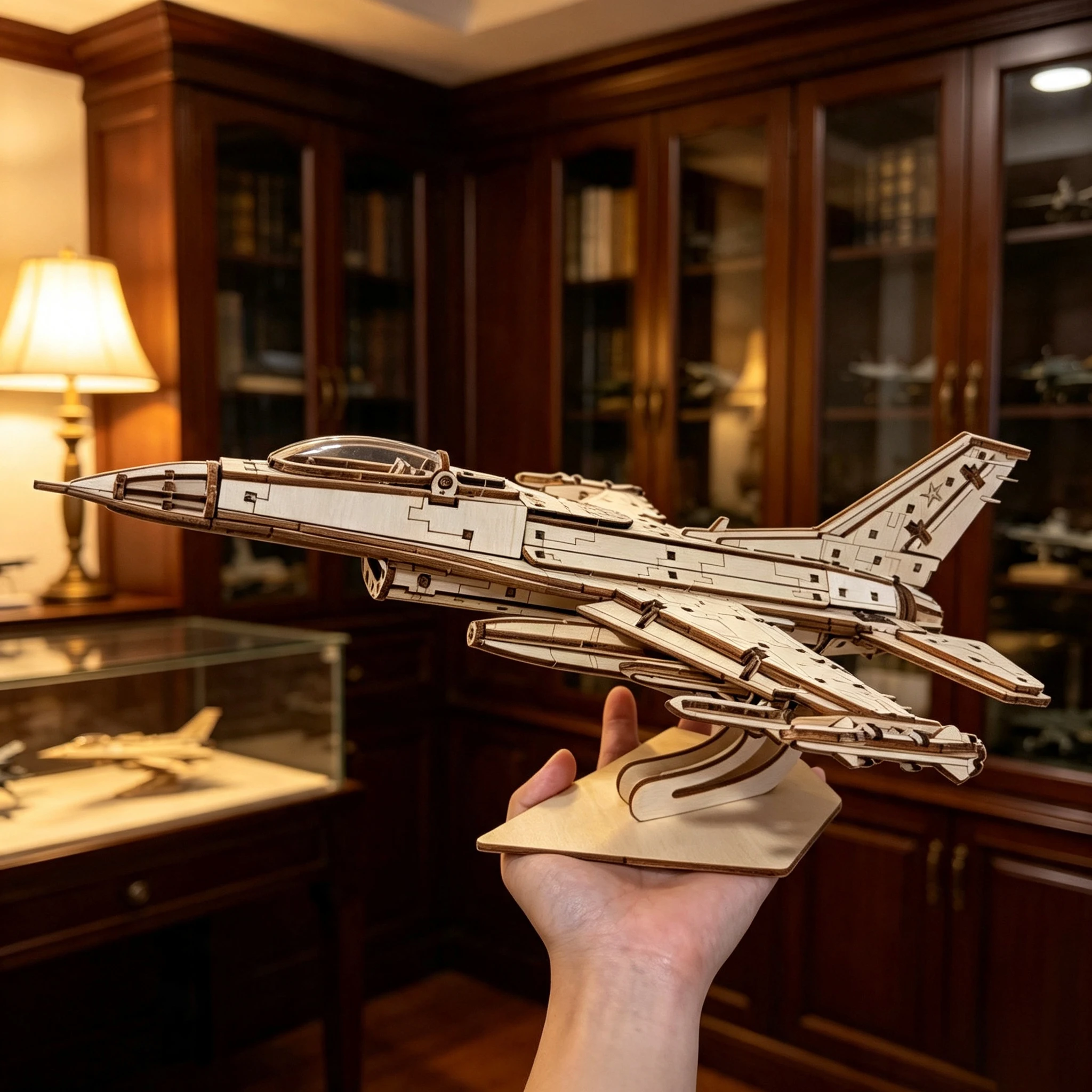 Military Combat Aircraft Wood Building Kit