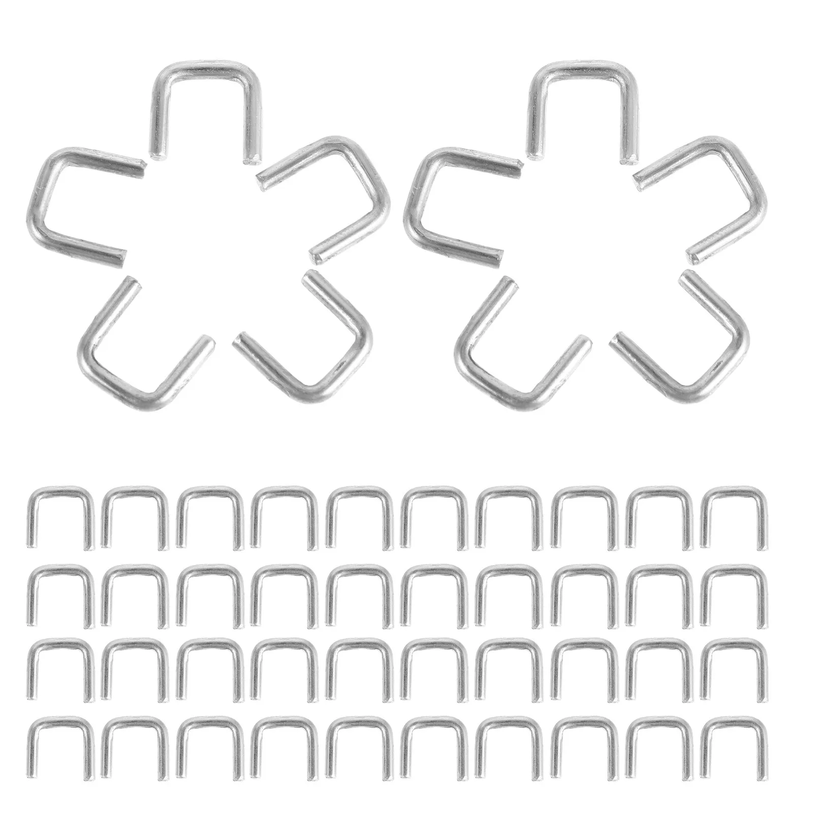 4000Pcs Sausage Clipper U-Shaped Aluminum Clips Manual Sealing Tool Sausage Casing Packaging Clips Efficient Leakproof Food