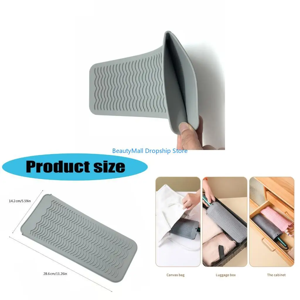 40JD Silicone Heat Mat and Hot Hair Tools Practical Silicone Sleeve
