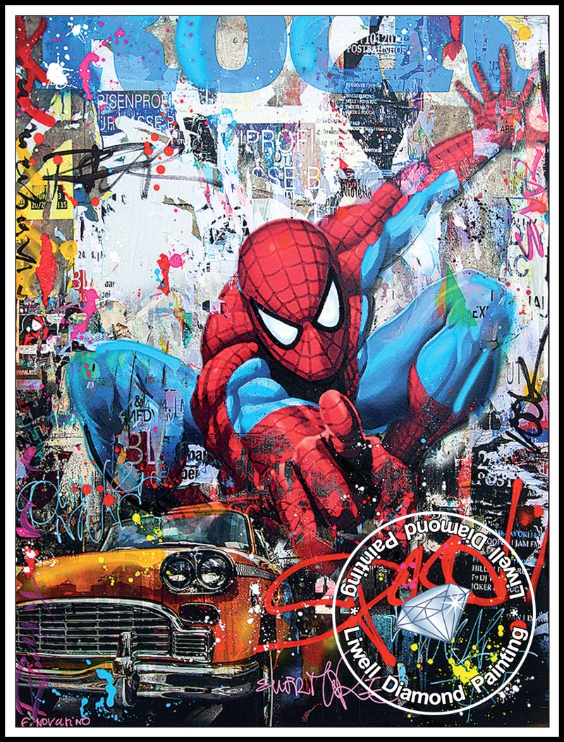 売約済!限定品 正規品DEATH NYC ポップアート スパイダーマン 家の装飾のためのスパイダーマンとジョーカーの現代的なポップアートの