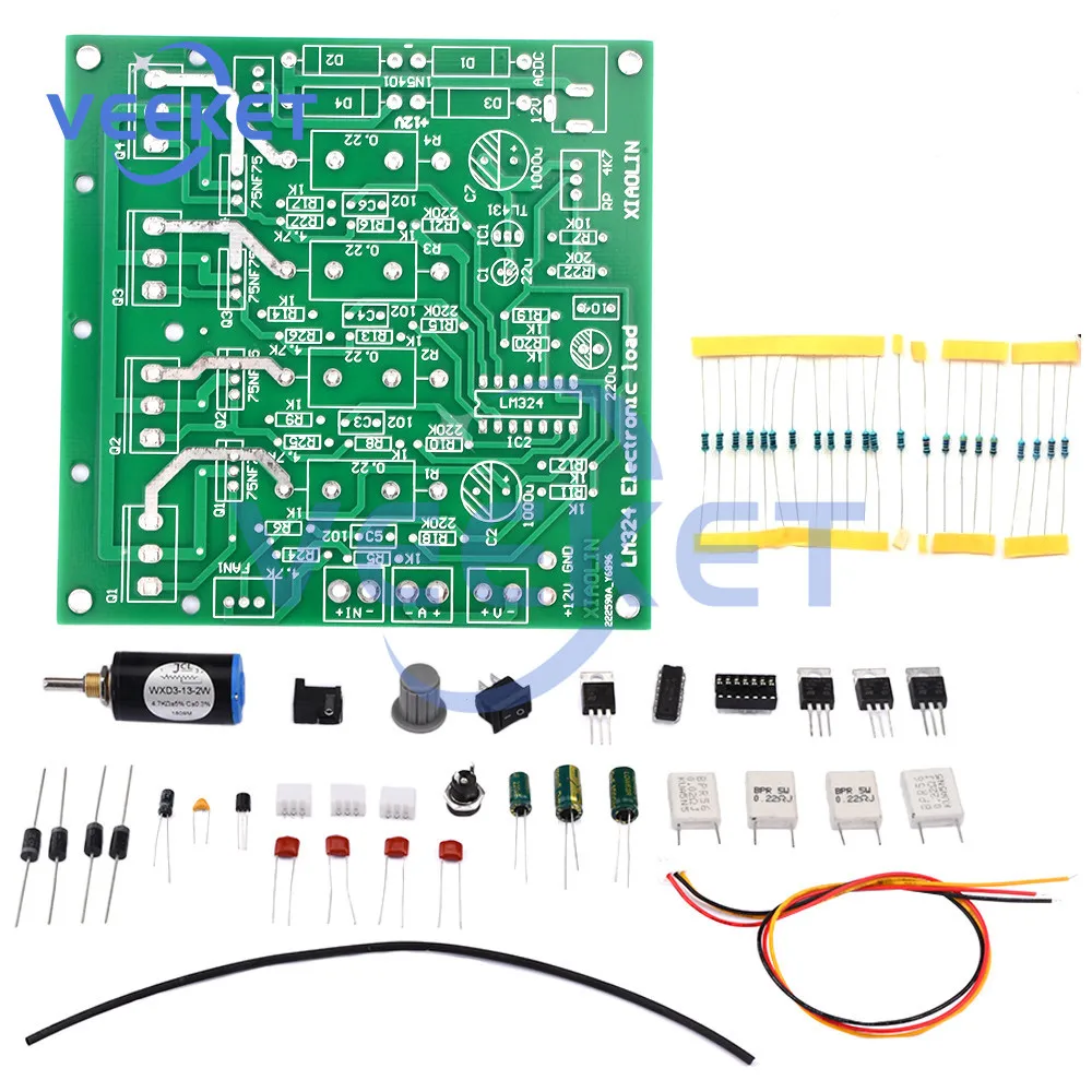 DIY Kits 15V10A 150W Load Tester Board Adjustable Constant Current Electronic Load Charger Detector  Test Device