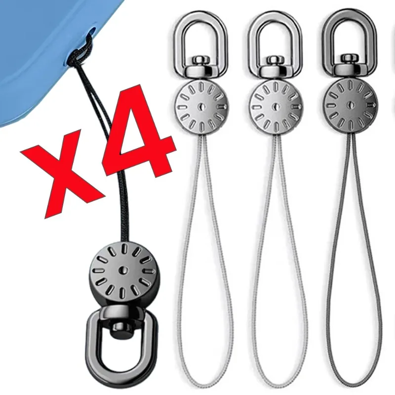 Short Phone Wrist Straps Metal 360 Degree Rotatable Security Wristband Lanyard Anti-lost Short Rope Hanging Cord 4/2/1Pcs