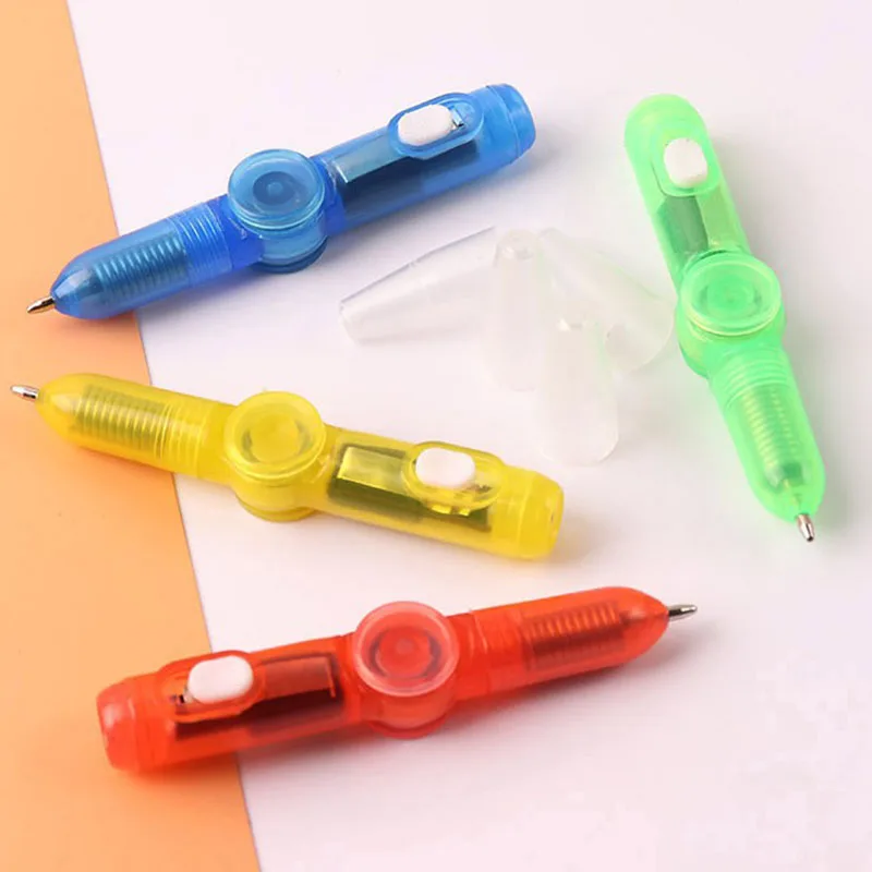Nuovo 2 in1 Hand Spinner LED PEN Light Fidget Spin EDC autismo giroscopio Glow dark