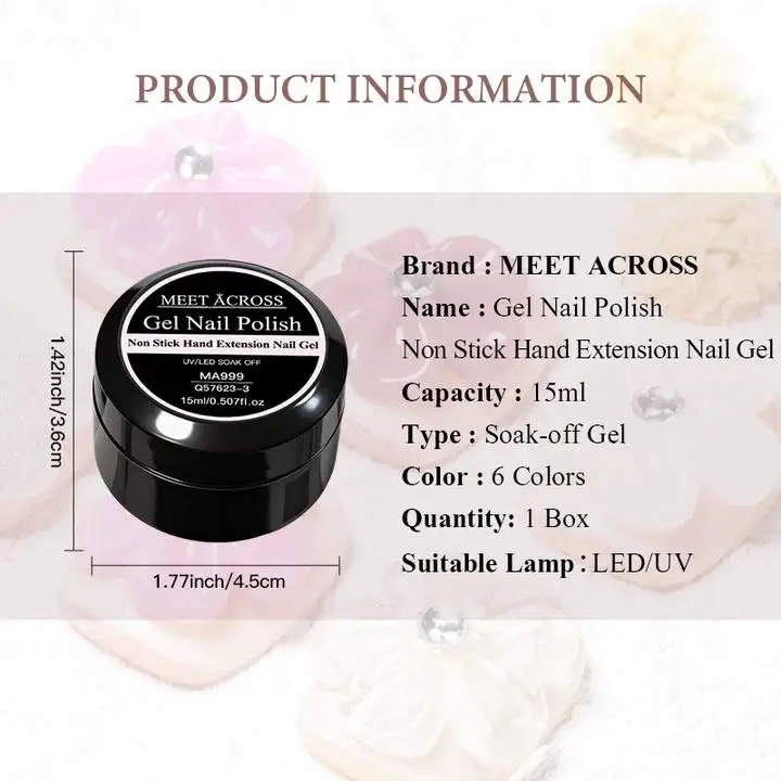 2/3/6 pçs 15ml claro branco nu antiaderente extensão de mão gel polonês conjunto 3d moldar/escultura/escultura uv/led construção gel diy