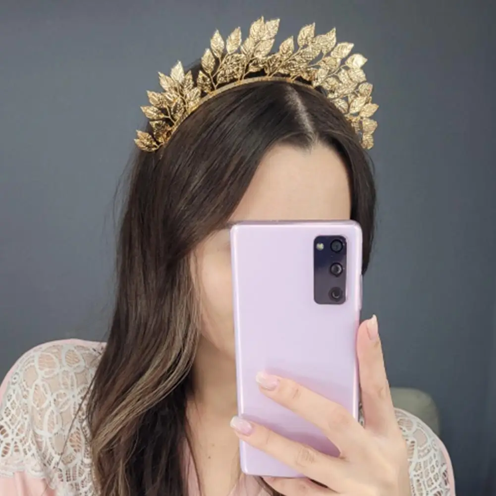 Retro Gold Leaf Headbands Wedding Roman Bride Greek Women Hair Accessories Bride Headband Head Tiaras Crown Jewelry Hair Hoop