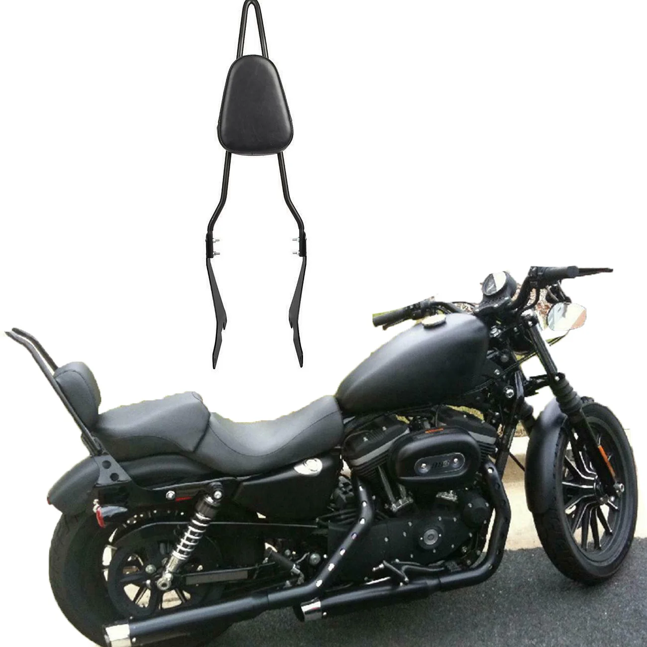 

Motorcycle Passenger Rear Sissy Bar Backrest For Harley Sportster XL883 1200 2004-2011 2012 2013 2014 2015 2016 2017 2018 2019