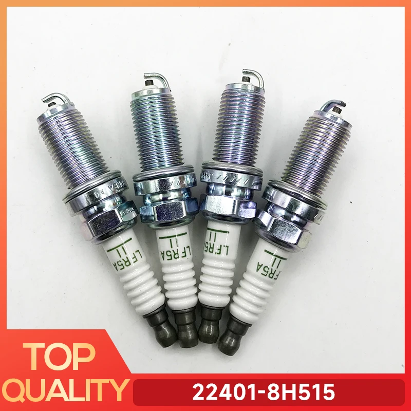 4pcs 22401-8H515 LFR5A-11 6376 Spark Plug for Nissan Armada Almera N16 V10 Primera P12 WP12 X-TRAIL T30 Patrol Y61 Auto Part