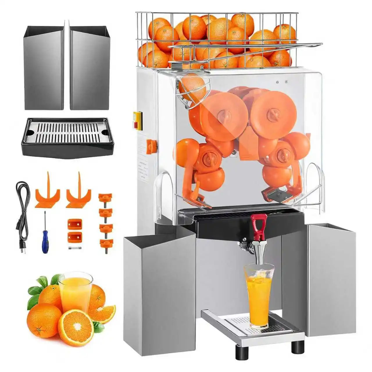 Orange Juicer Machine 20 Oranges/Min 120W Fast Fresh Juice Extraction for Cafs Restaurants Hotels & Factories