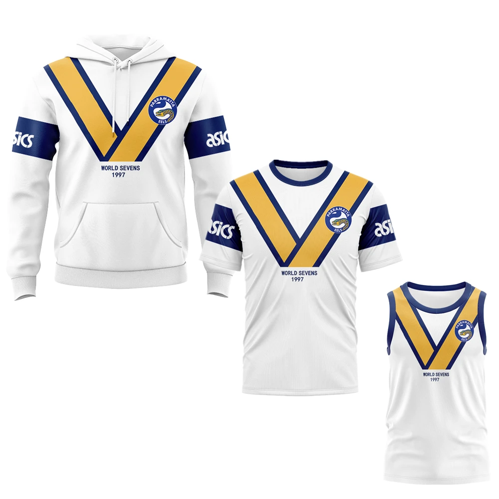 

2024 Parramatta Eels Retro style rugby jersey Hoodies jacket polo singlet Australia PARRAMATTA EELS ANZAC rugby shirt Hoodie cap