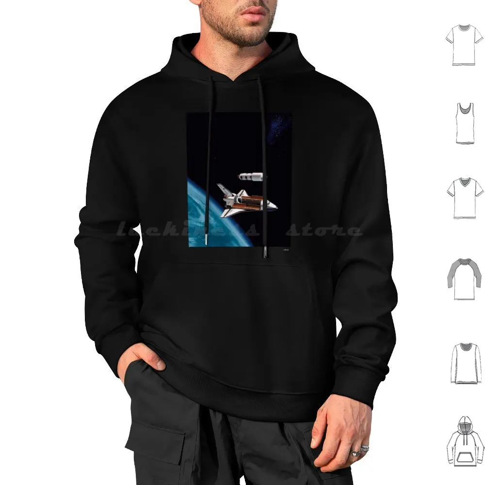 Jupiter Orbiter Probe Launch-1975 Concept Art Hoodie cotton Long Sleeve Jupiter Probe Space Planets Exoplanet Space