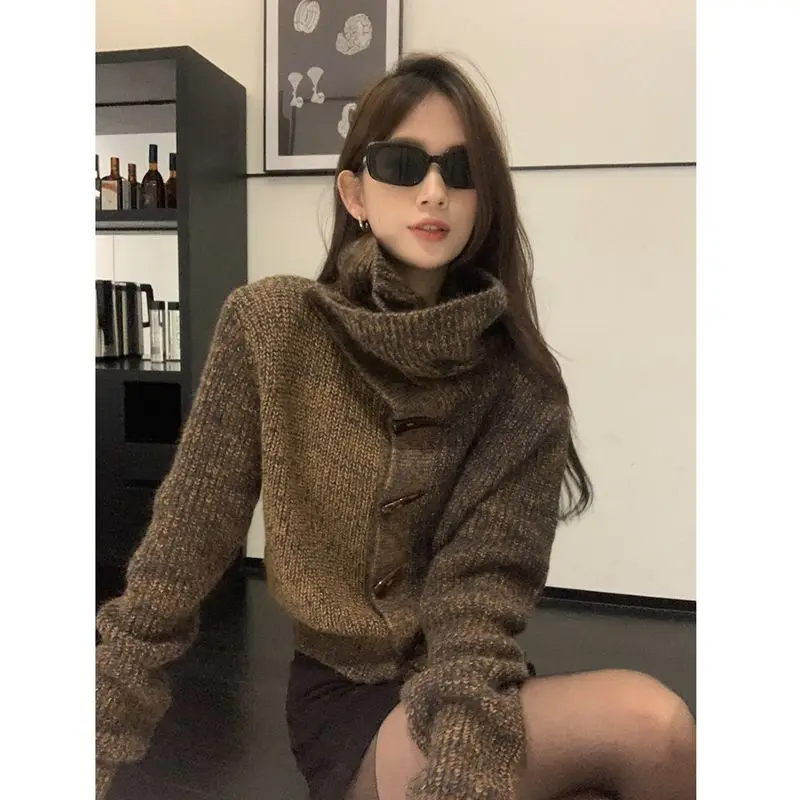 

Sweaters Jumpers Cardigans Womens Cardigan Women Long Sleeve Jersey Ribbed Border Regular Korean Style Modern Simple Elegant Ins