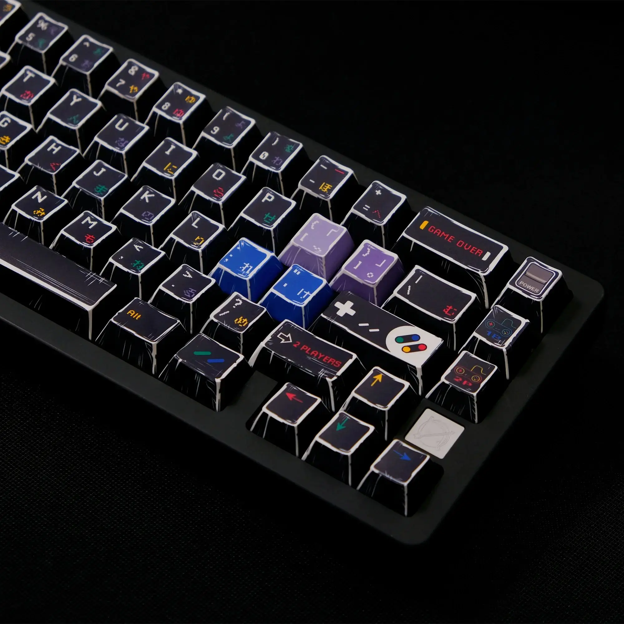SFC Manga Style Keycaps Set 151 Keys PBT Cherry Profile for Fits MX Cherry Switch 61/64/68/75/84/87/98/104 Mechanical Keyboard