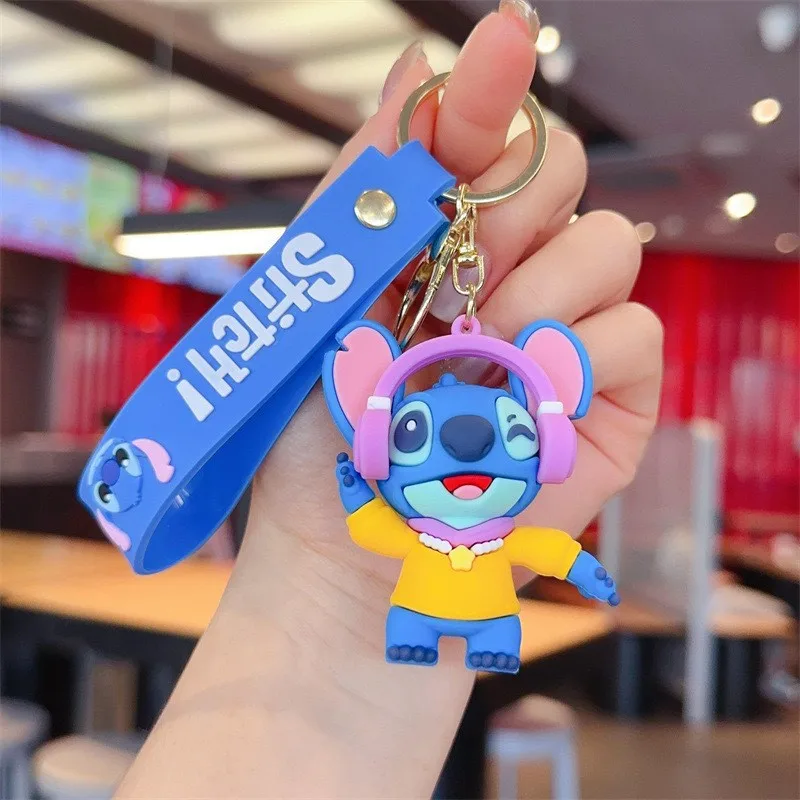 1/6pcs Lilo & Stitch Speelgoed Sleutelhanger Anime Stitch Cartoon Sleutelhanger Zoete Engel Keychians Vrouwen Auto Sleutelhanger meisje Verjaardagscadeau
