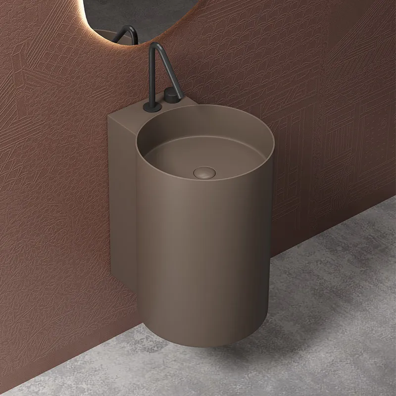 Chinese aesthetic wall-mounted washbasin Small apartment Bathroom integrated round Wall-mounted washbasin