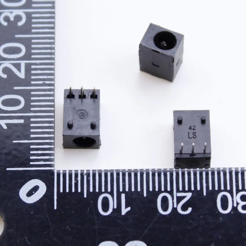 DC-003 DC 전원 잭 충전 소켓 커넥터, PCB 패널 마운트 어댑터, 3 핀 피트, 3.5x1.3mm, 3.5x1.3mm, DC003