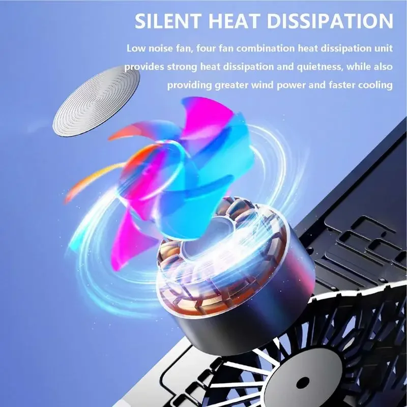 Cooling Pad For Computer Laptop PC Notebook Laptop Fan Folding Height Adjustable Powerful Silent Laptop Cooling Stand Avoid