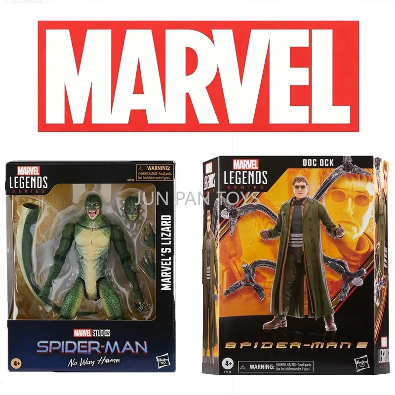 Figura de acción articulada premium de Doc Ock de Marvel Legends Deluxe con tentáculos posables y escamas de lagarto, cola desmontable, juguete.