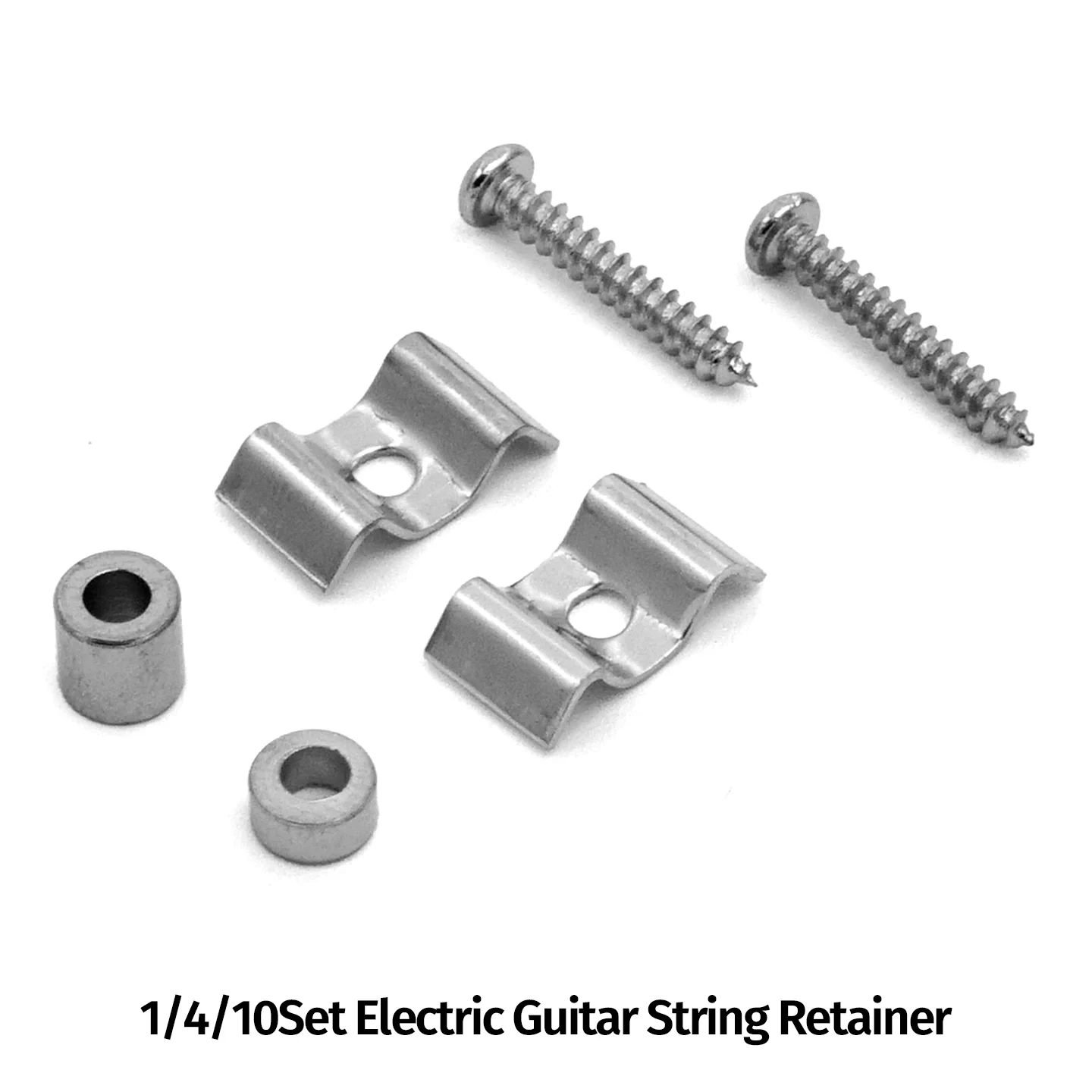 1/4/10Set Electric Guitar W Shape String Retainers/String Trees With Screws Chrome Fit Guitar Accessories