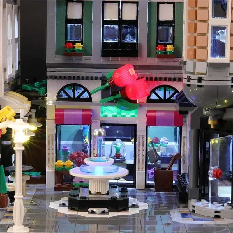 City Center Tailored Iluminação Set, 10255 Assembleia Praça, Criador Modular Building Block, Apenas Led Light Kit