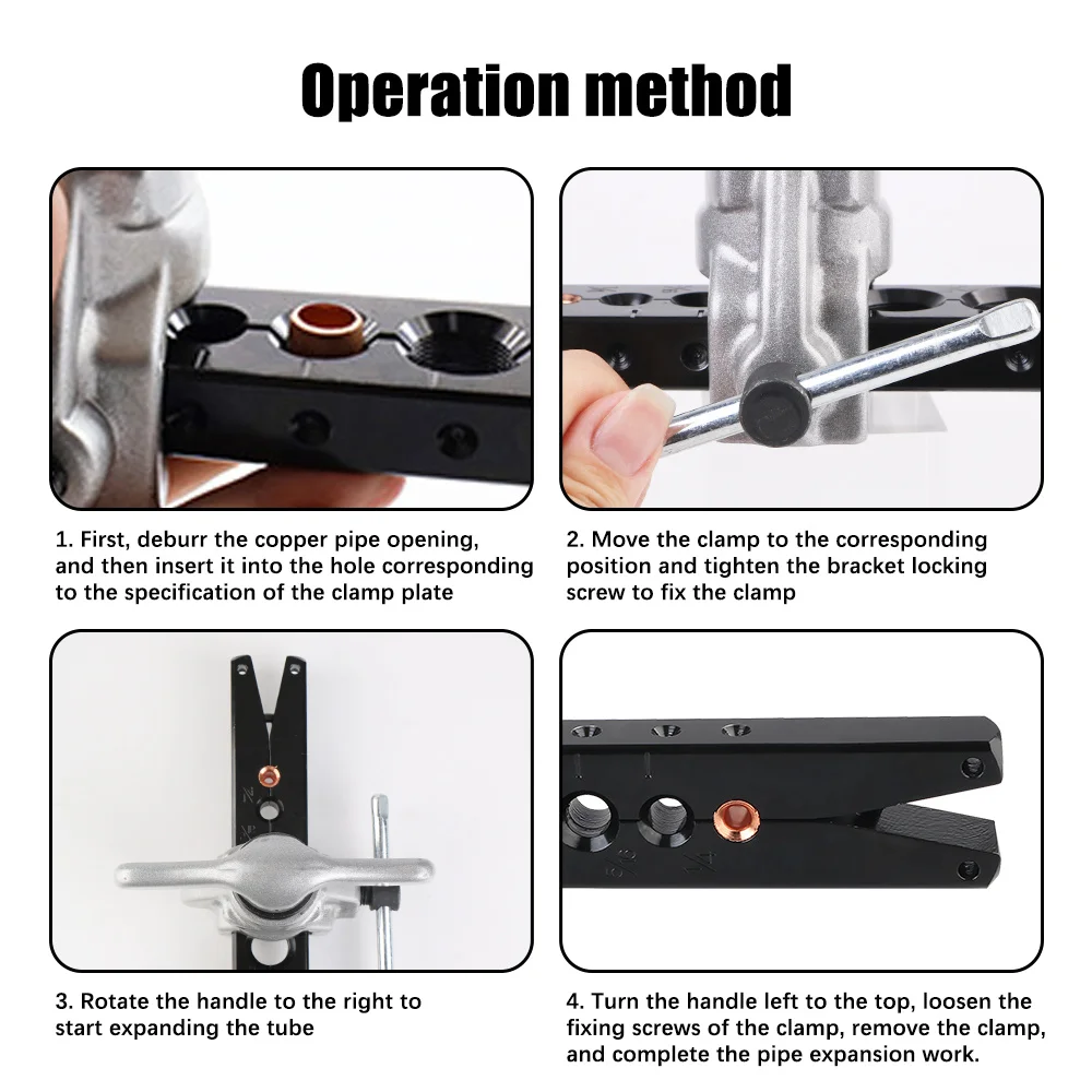 Picture 3: CT-806 Eccentric Flaring Tool 6-Hole Copper Pipe Tube Expander Kit for HVAC Refrigeration