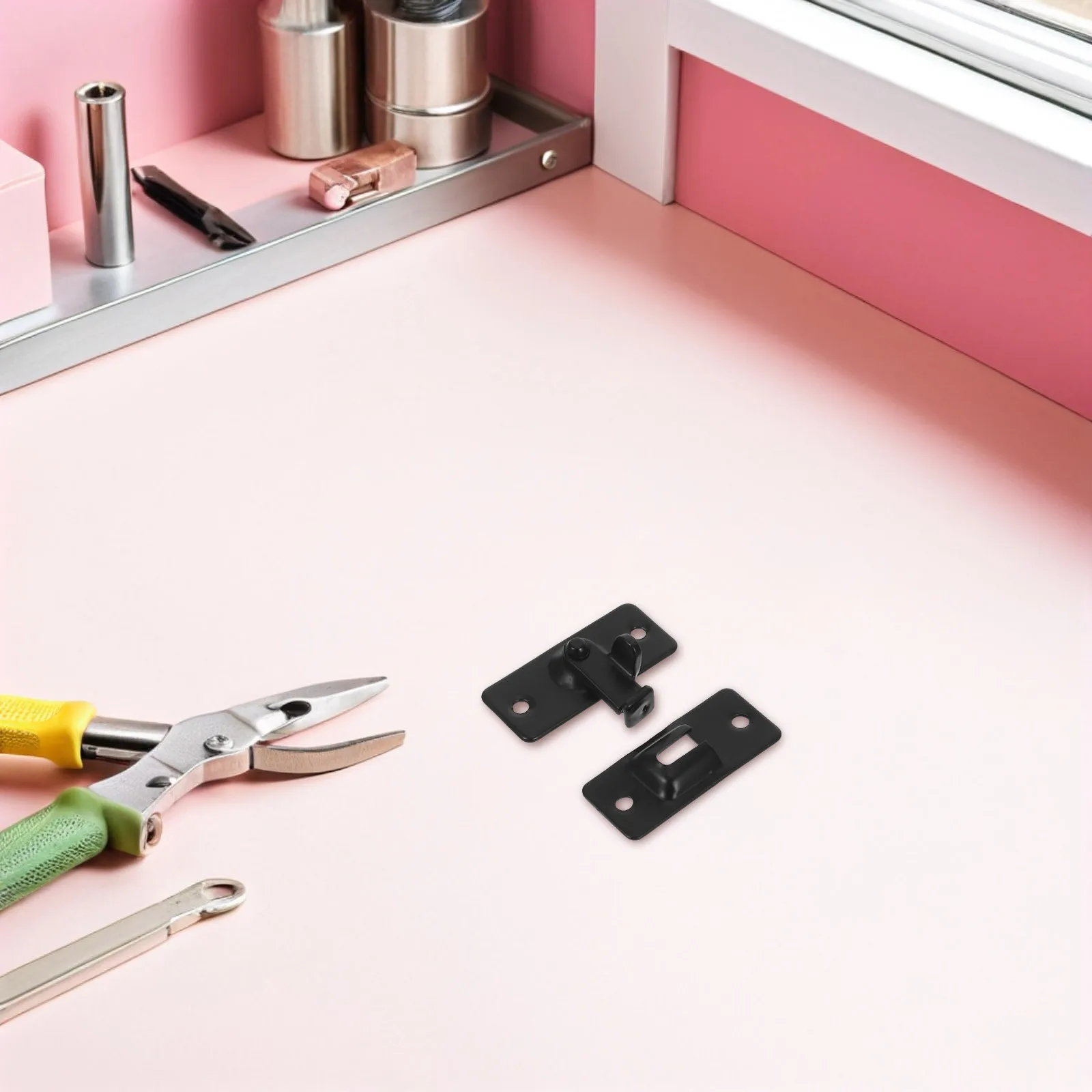 

2pcs Sliding Door Lock 90 Degree Right Angle Hasp Latch For Bedroom Closet Cabinet Privacy Security Stainless Steel Barn Door