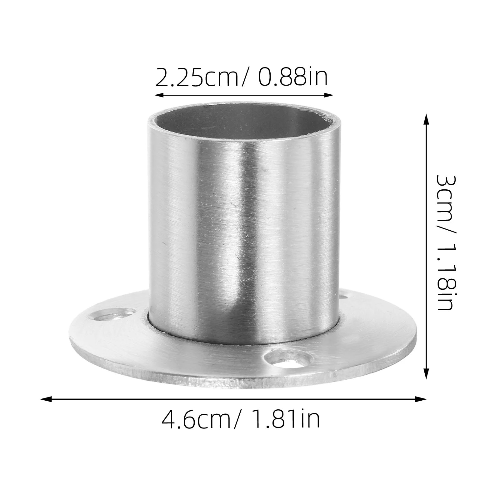 6 قطعة قضيب الستارة المعدنية قاعدة حامل أنابيب البناء قوي قوس مثالية لدعم أنبوب خزانة الملابس المنزلية #6