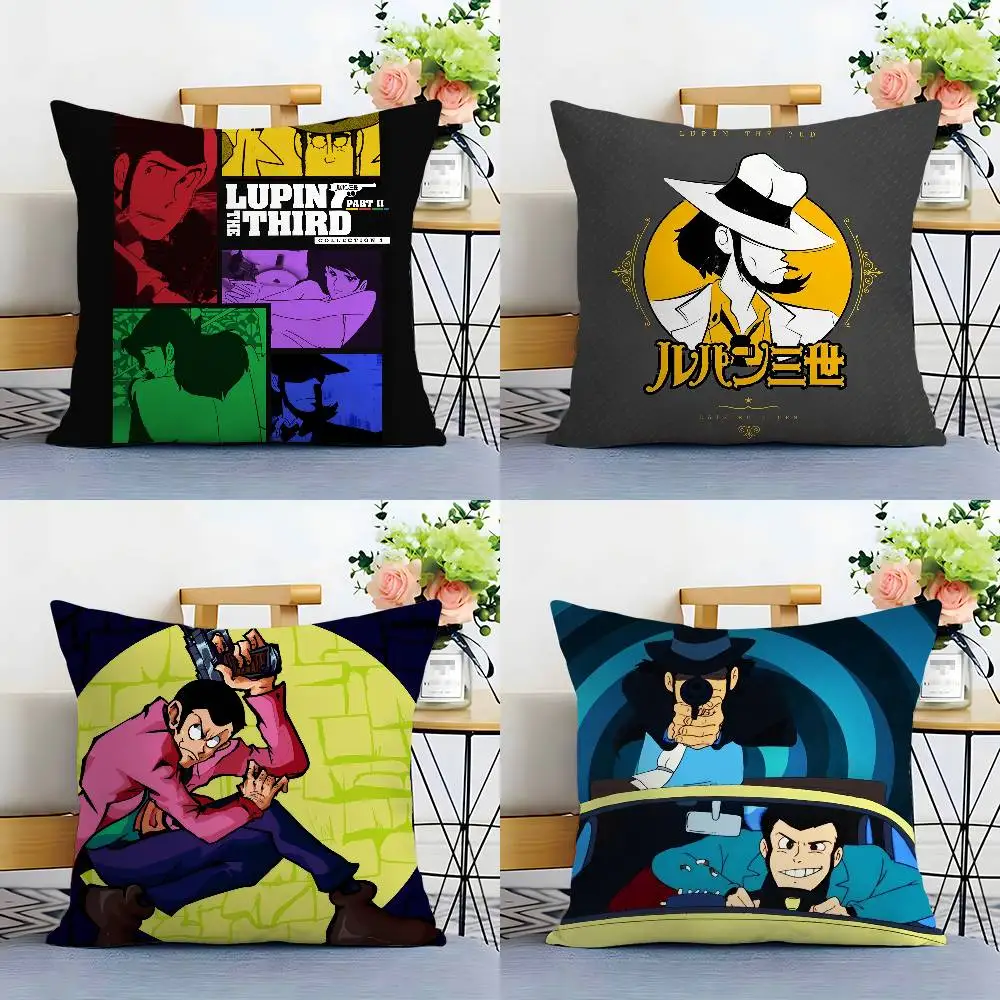A-Arsene Lupin el tercer funda de almohada sofá decorativo hogar impresión de doble cara cojín corto de felpa funda de almohada regalo de vacaciones