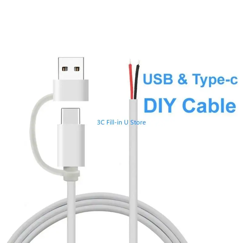 G8TA USB C 수컷 케이블 5V 2A 2 전선 파워 돼지 케이블 코드 라우터 용 giy
