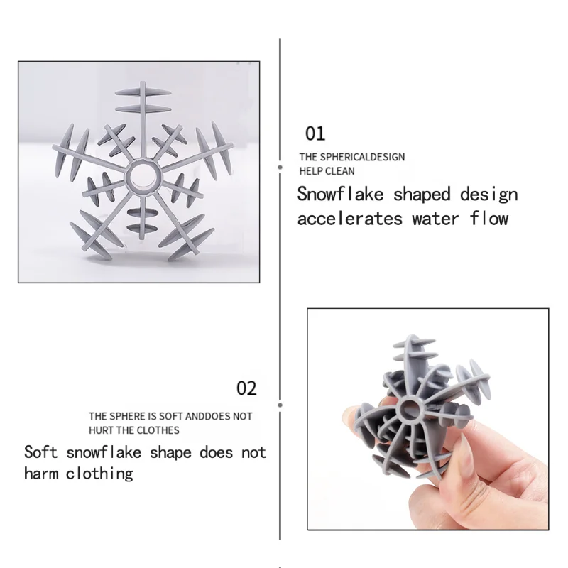 5/1Pcs Silicone Laundry Ball Reusable Clothes Stain Removal And Knot Prevention Cleaning Tool Pet Hair Remover Laundry Balls