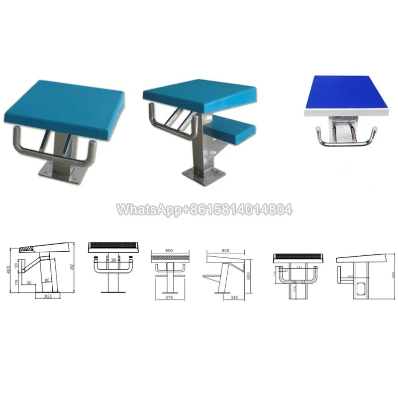 Zwembaduitrusting/duikplatform voor zwembaden/startplatform voor wedstrijdzwembaden/startend duikplatform/antislip ontwerp