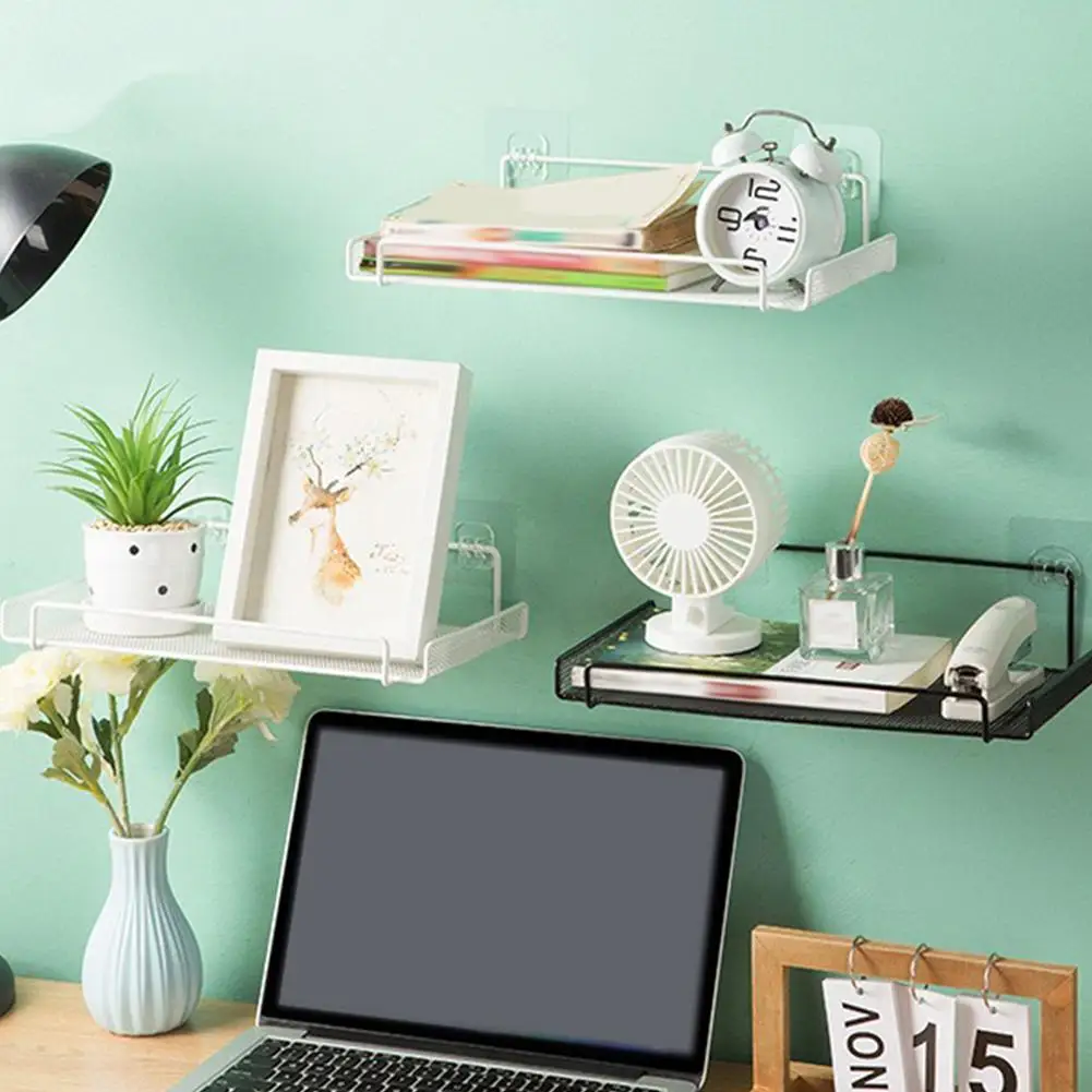 Stainless Steel Wall-Mounted Router Shelf No Drill WiFi Storage Organizer Home Bathroom Kitchen Shelf view 5