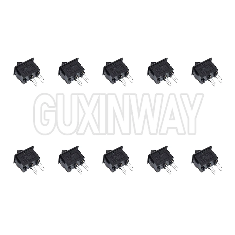5개 자동차 트럭 보트 원형 로커 250V 3A 2핀 ON/OFF 토글 SPST 스위치 로커 스위치 10x15mm
